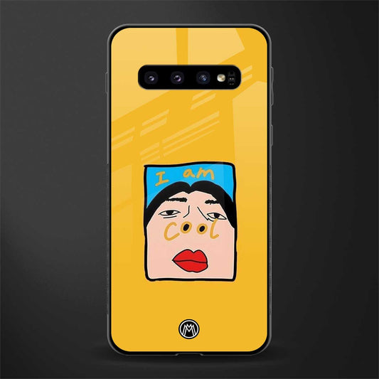 cool girl glass case for samsung galaxy s10 plus image