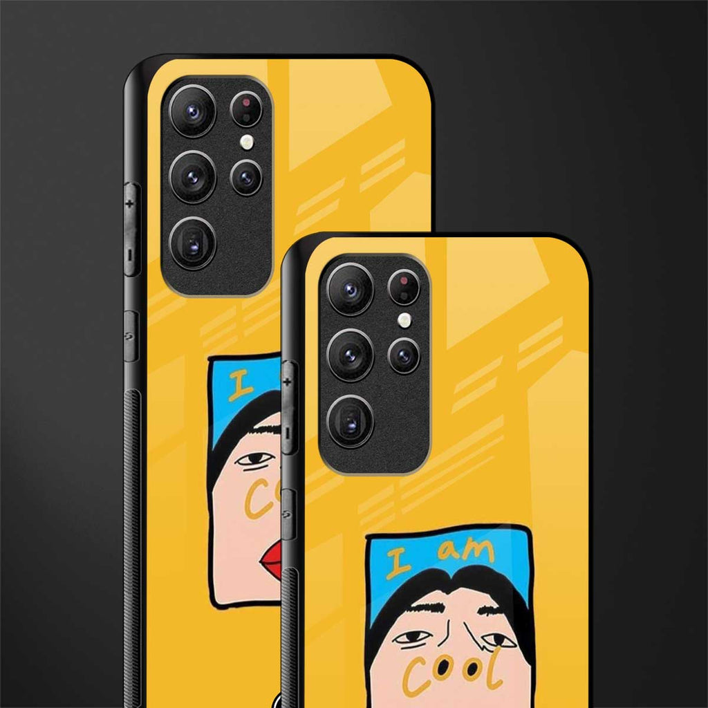 cool girl glass case for samsung galaxy s21 ultra image-2