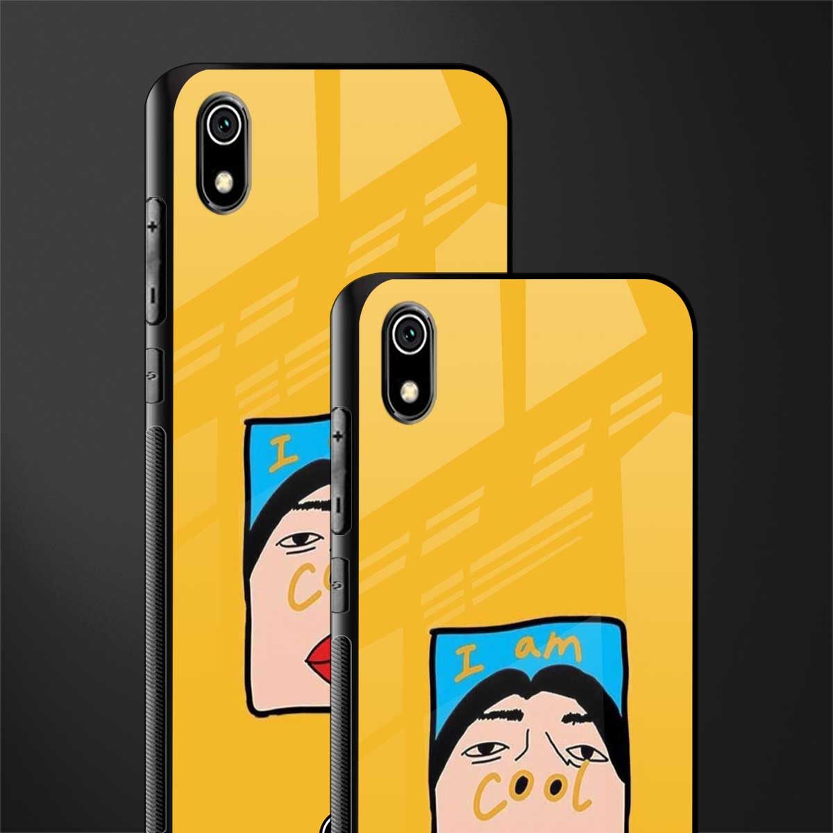 cool girl glass case for redmi 7a image-2