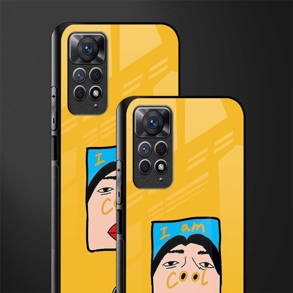 cool girl glass case for redmi note 11 pro image-2