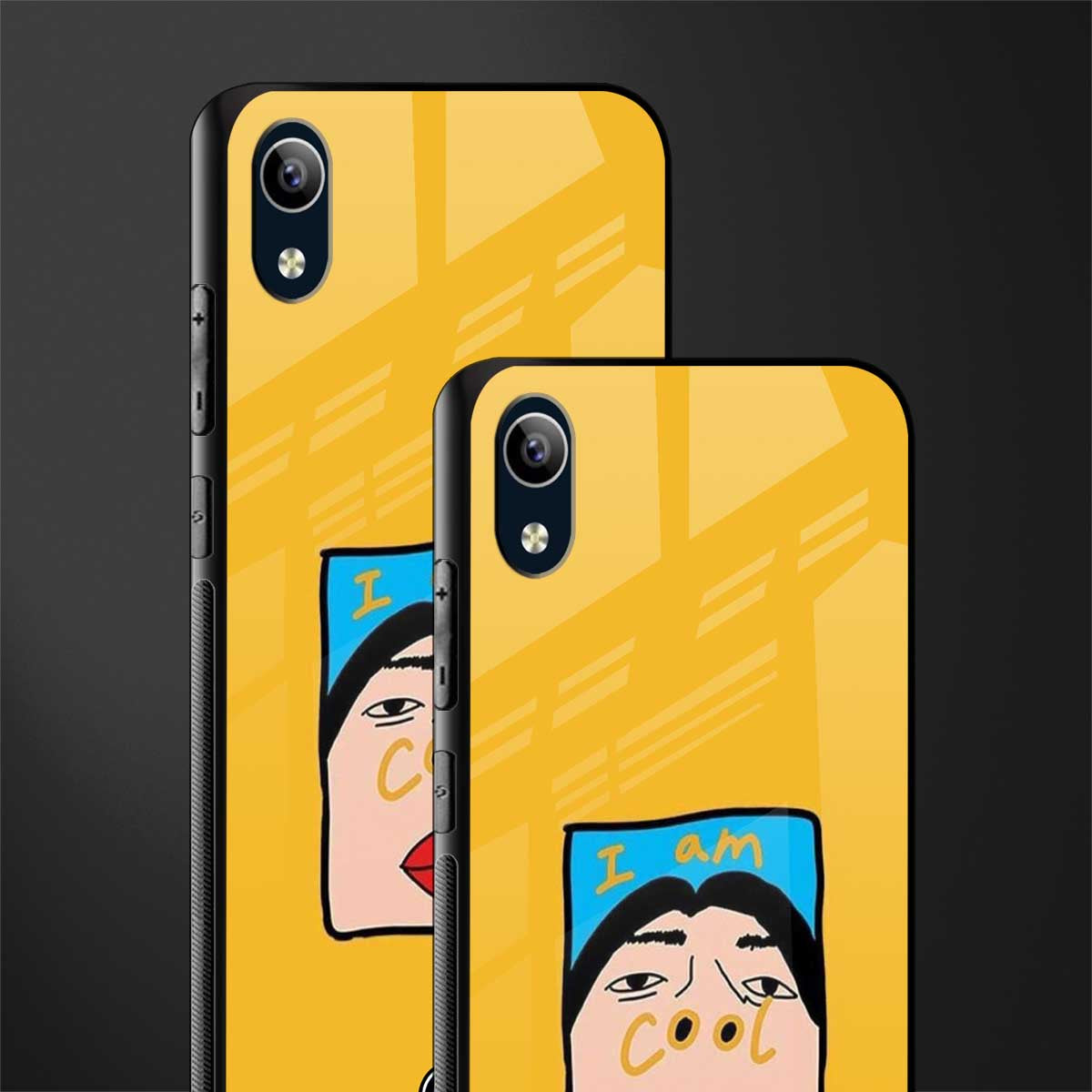 cool girl glass case for vivo y1s without fingerprint image-2