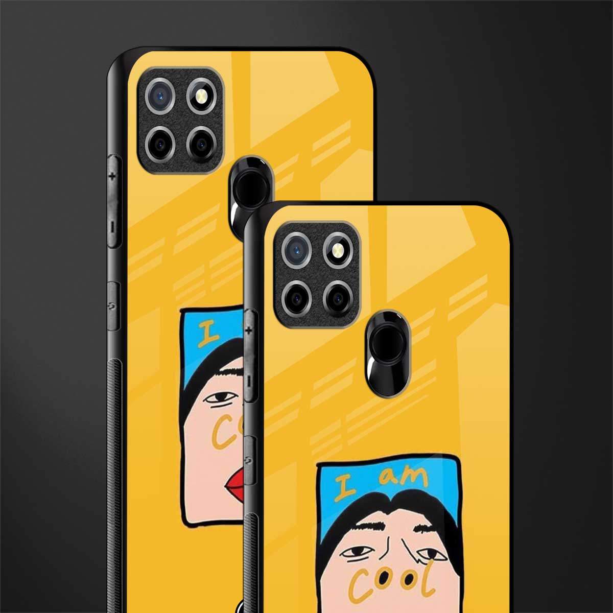cool girl glass case for realme narzo 30a image-2