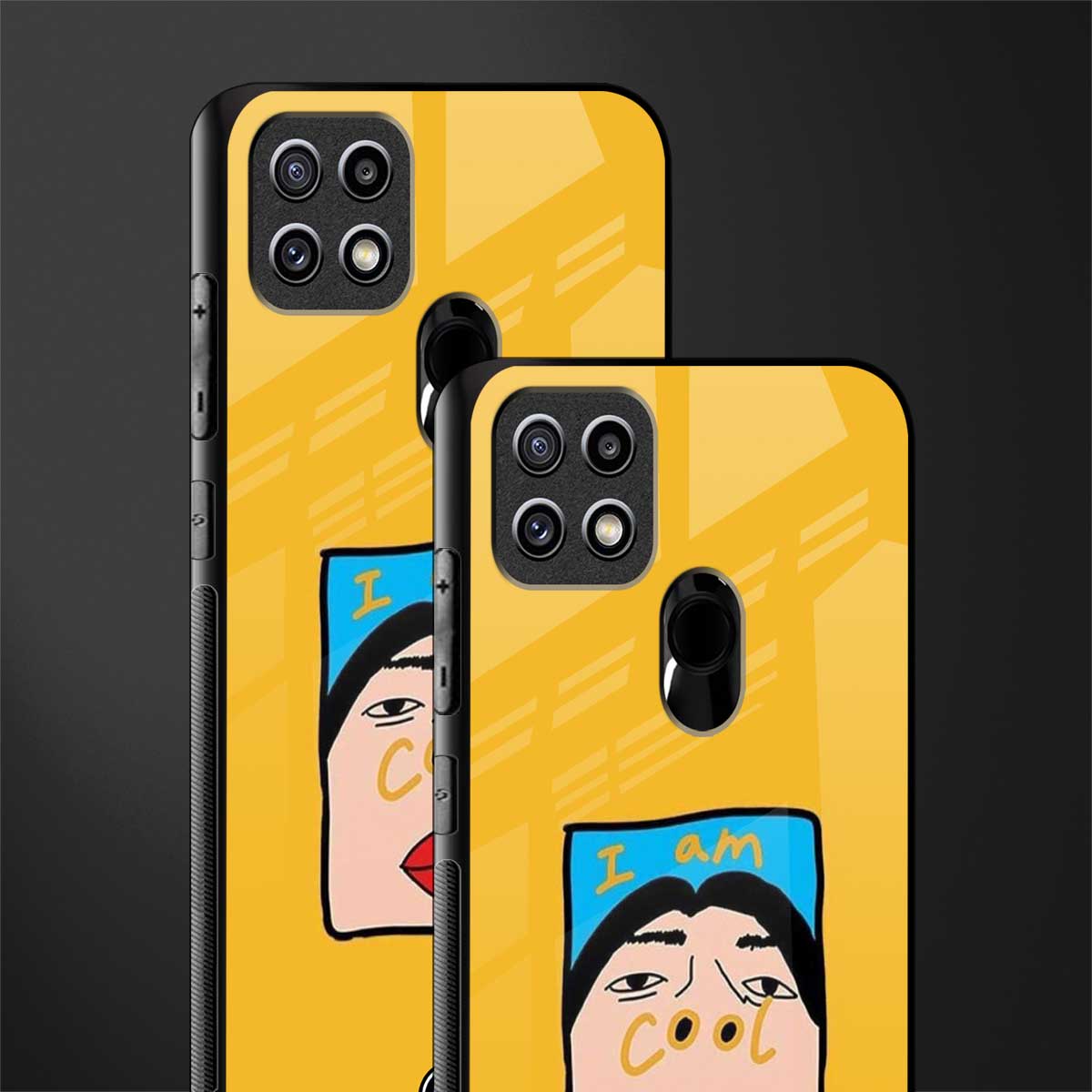 cool girl glass case for oppo a15s image-2