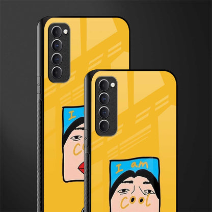 cool girl glass case for oppo reno 4 pro image-2