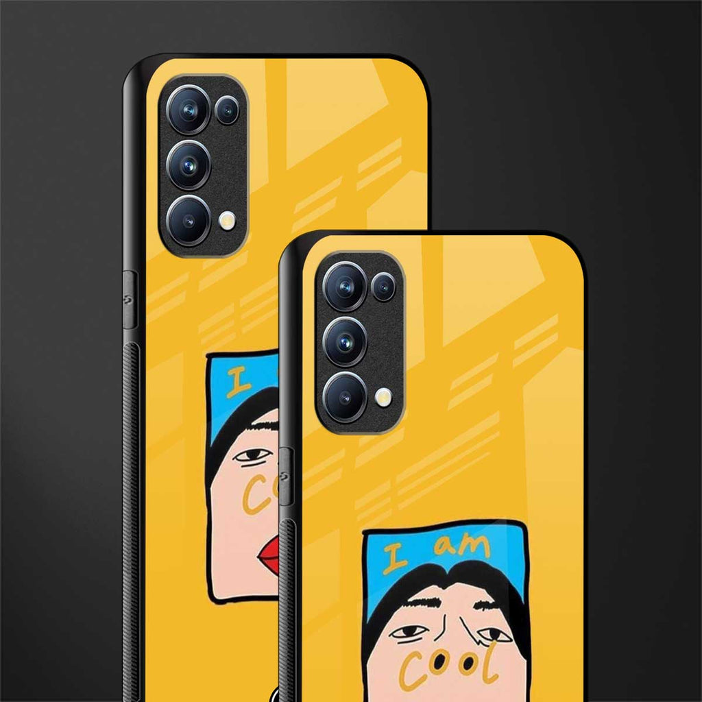 cool girl glass case for oppo reno 5 pro image-2