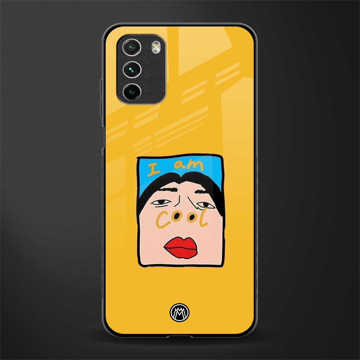 cool girl glass case for poco m3 image