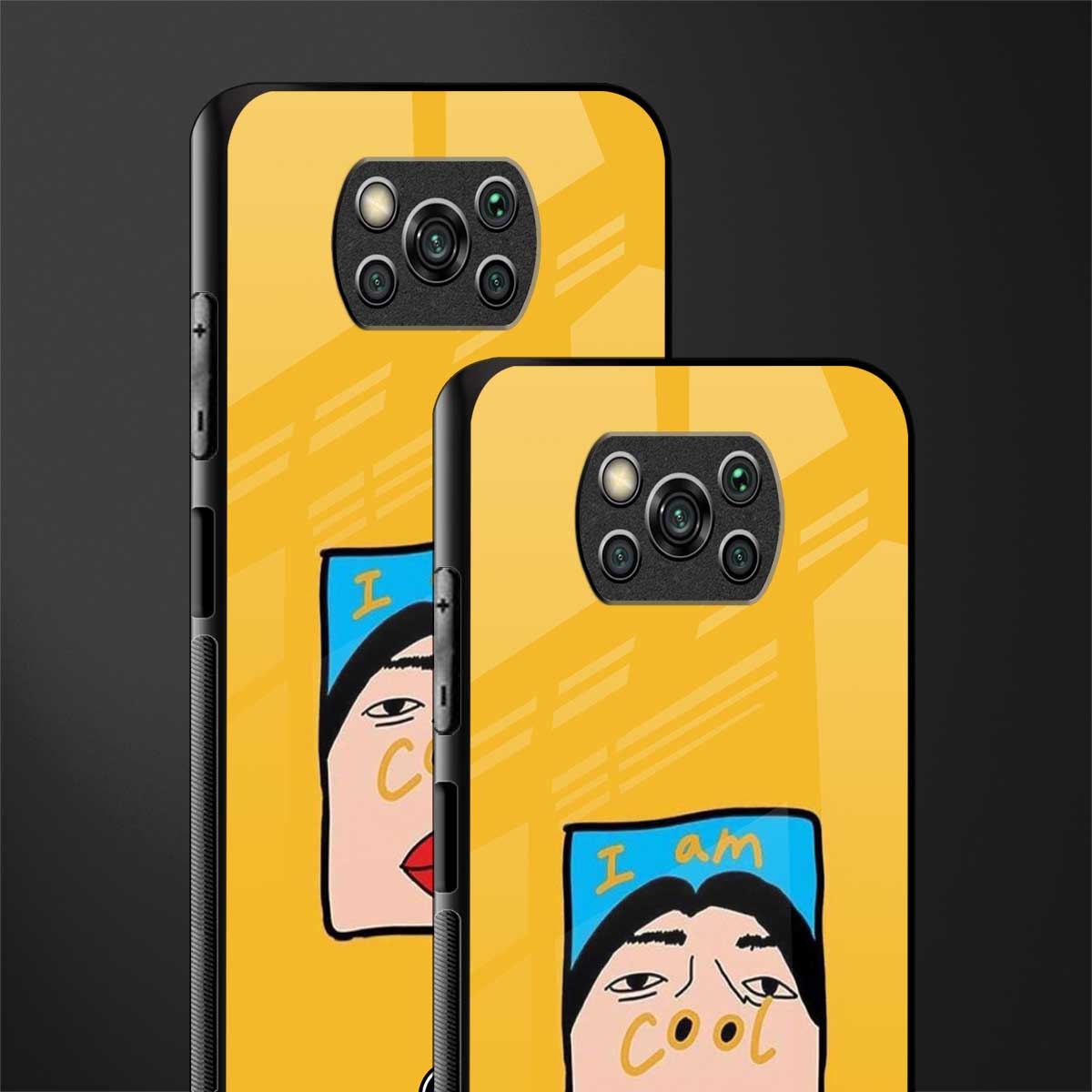 cool girl glass case for poco x3 image-2