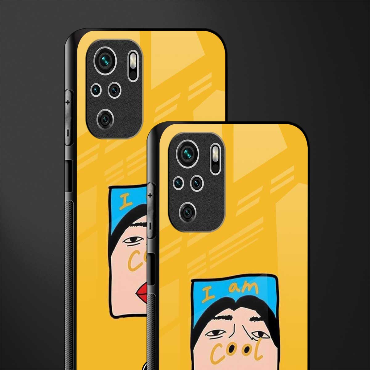 cool girl glass case for redmi note 10 image-2