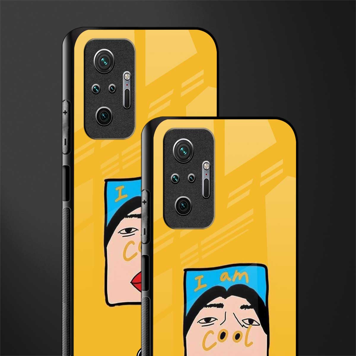 cool girl glass case for redmi note 10 pro image-2