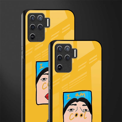 cool girl glass case for oppo f19 pro image-2