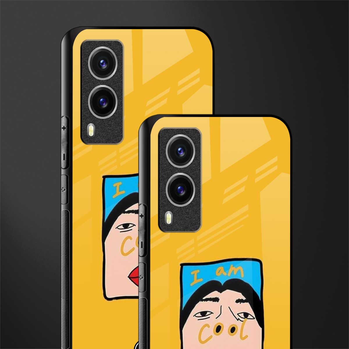 cool girl glass case for vivo v21e 5g image-2