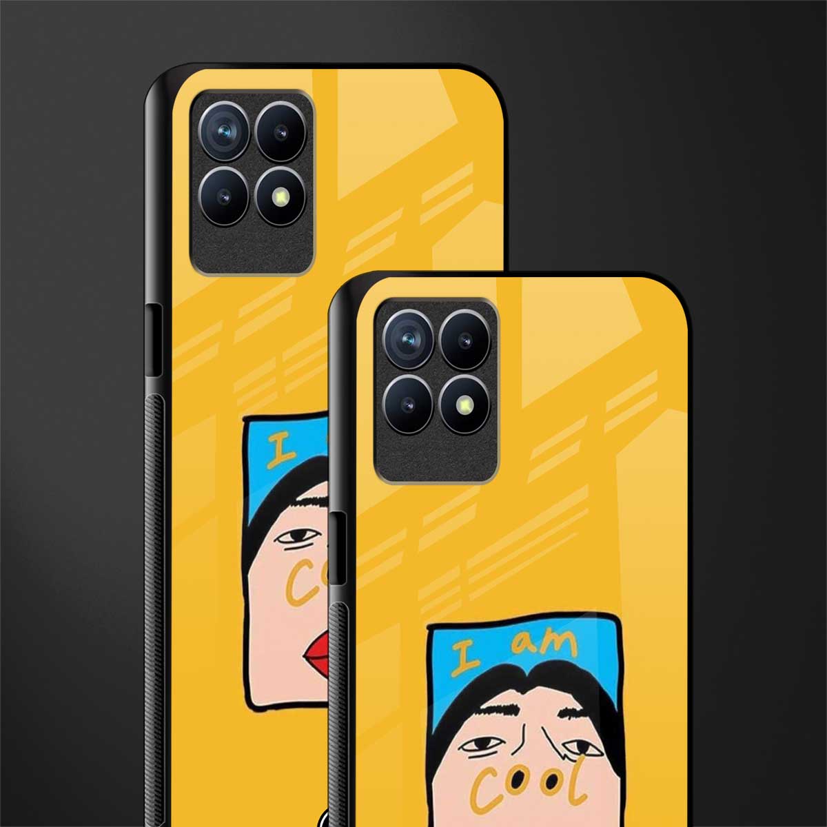 cool girl glass case for realme 8i image-2