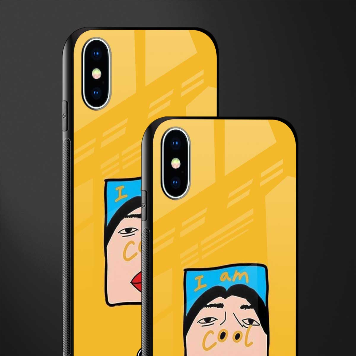 cool girl glass case for iphone xs image-2