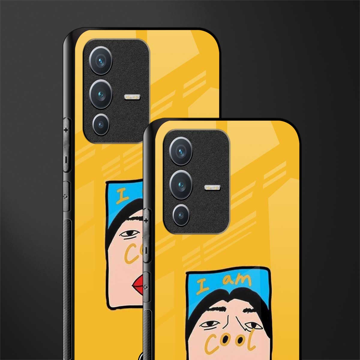 cool girl glass case for vivo v23 5g image-2