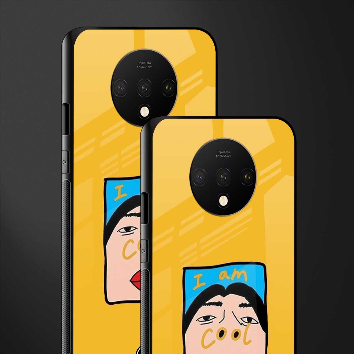 cool girl glass case for oneplus 7t image-2