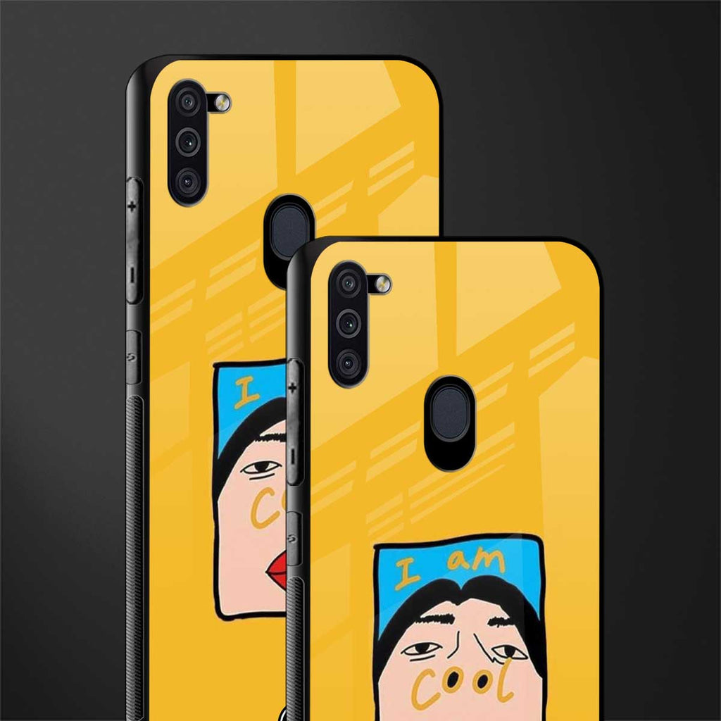 cool girl glass case for samsung a11 image-2