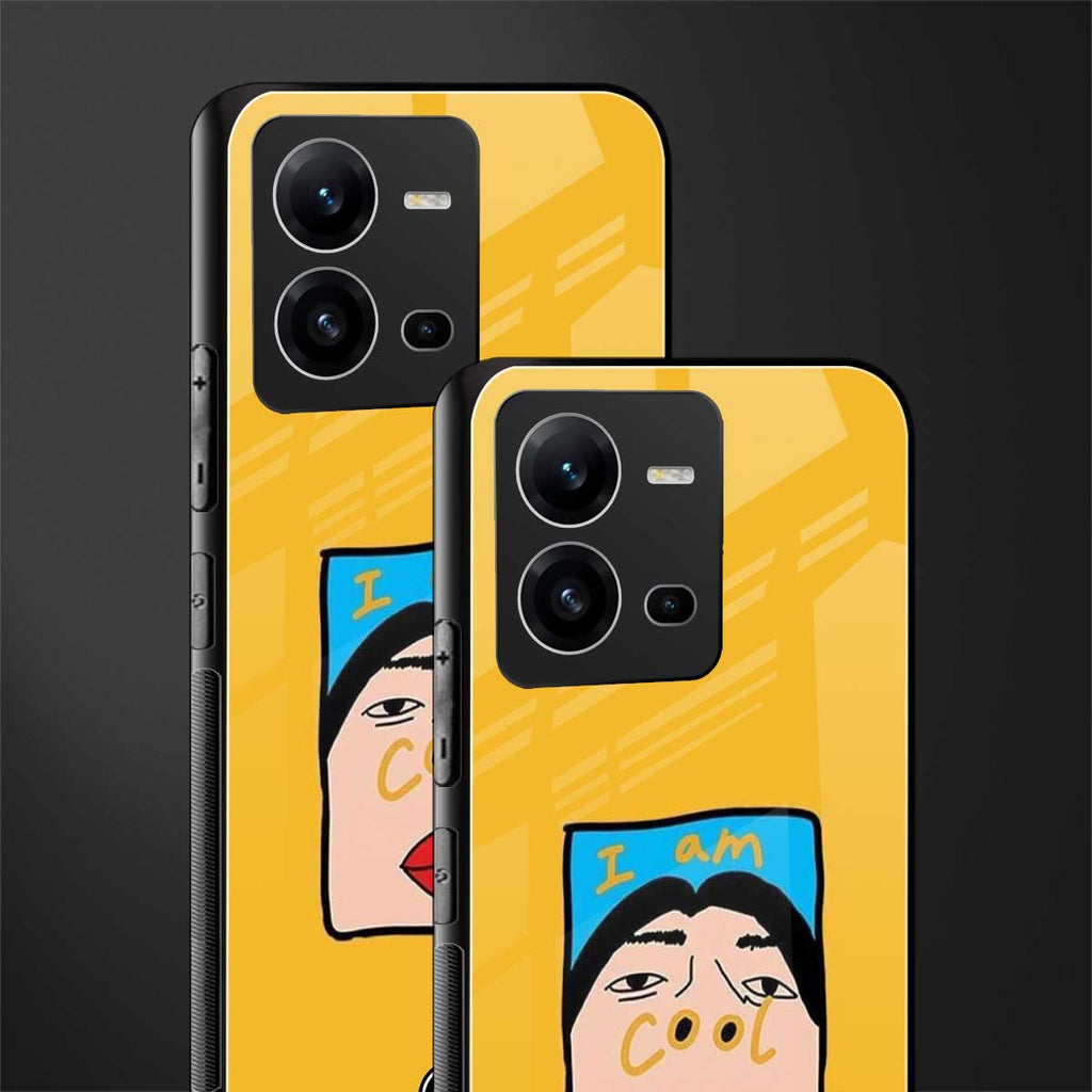 cool girl back phone cover | glass case for vivo v25-5g