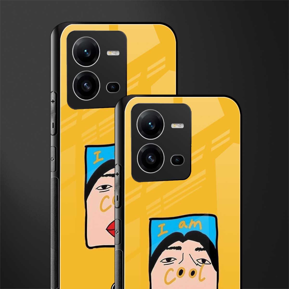 cool girl back phone cover | glass case for vivo v25-5g
