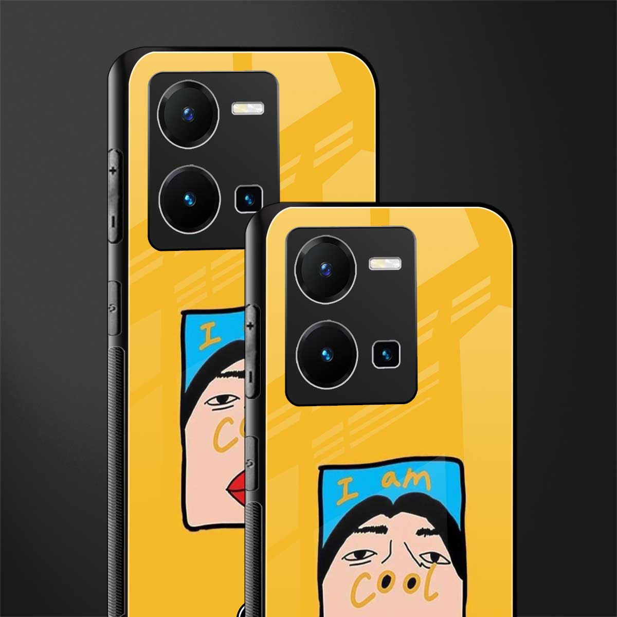cool girl back phone cover | glass case for vivo y35 4g
