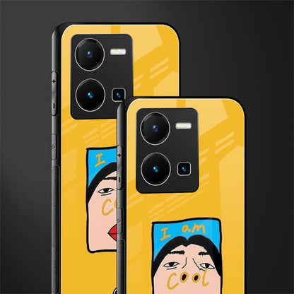 cool girl back phone cover | glass case for vivo y35 4g