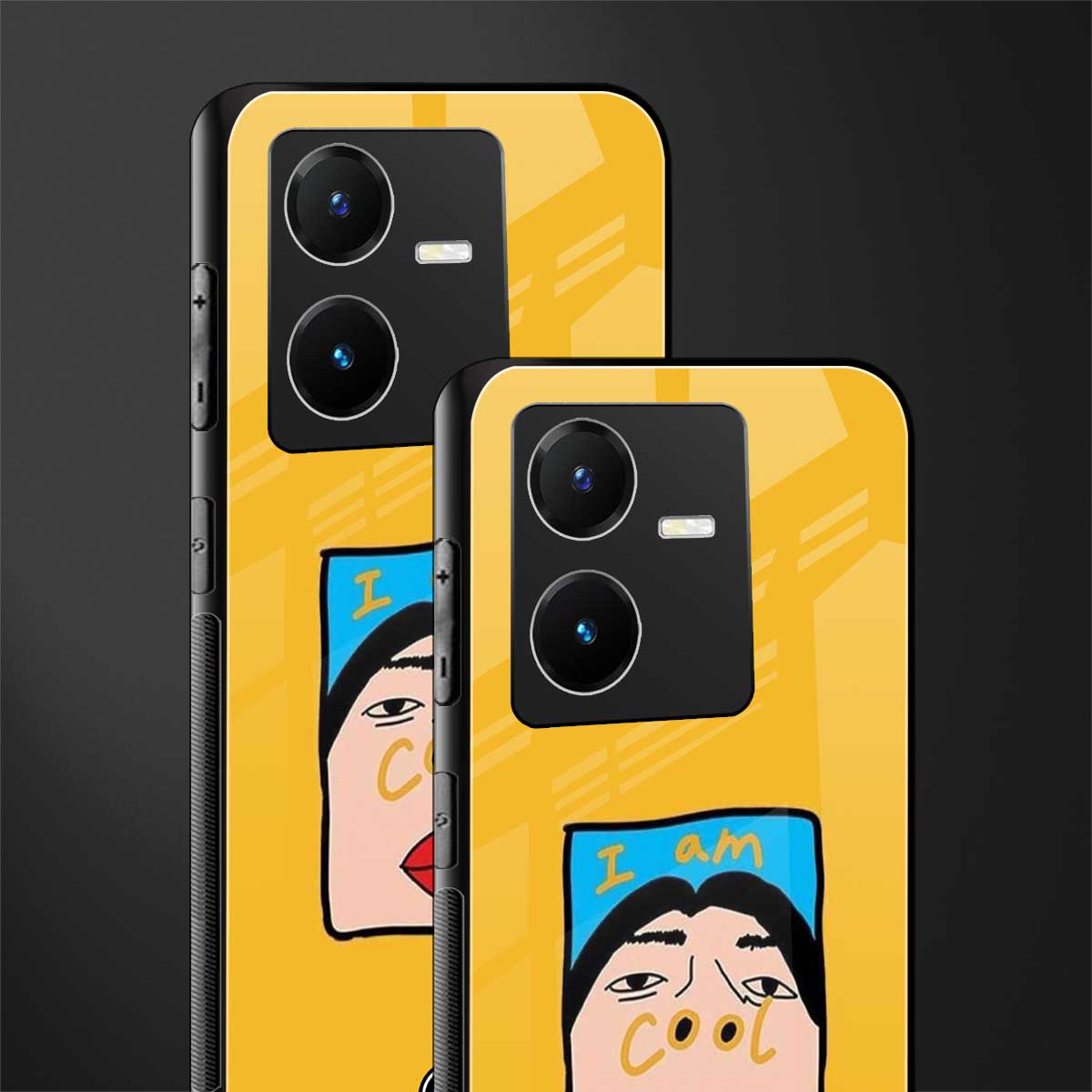 cool girl back phone cover | glass case for vivo y22