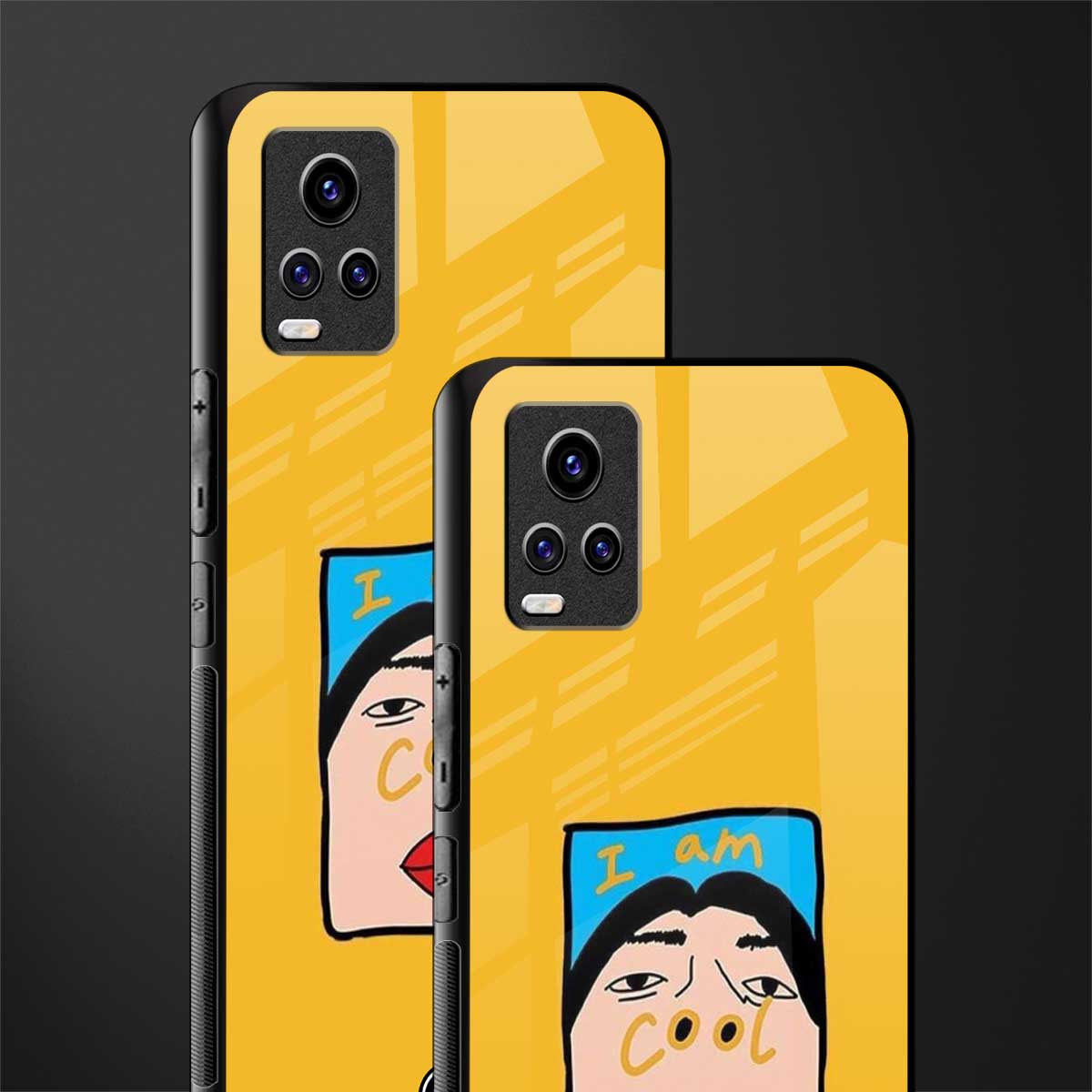 cool girl back phone cover | glass case for vivo v21e 4g