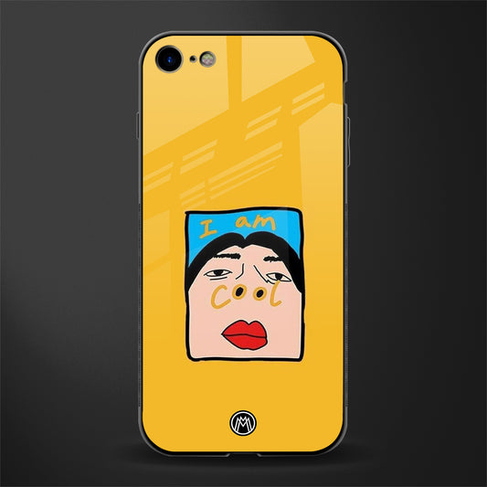 cool girl glass case for iphone se 2020 image