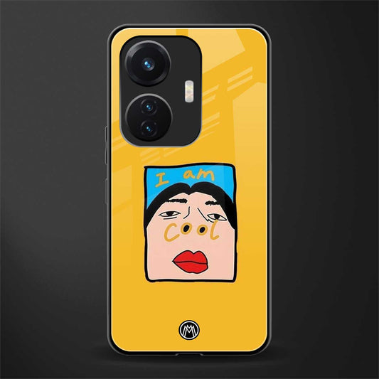 cool girl back phone cover | glass case for vivo t1 44w 4g