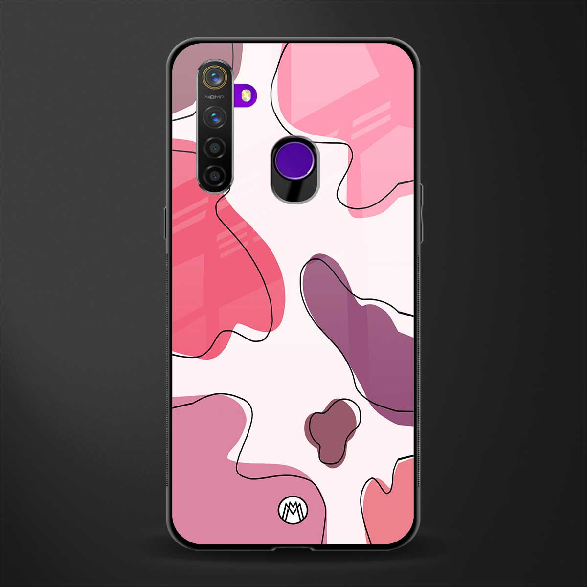 cotton candy taffy edition glass case for realme 5 image