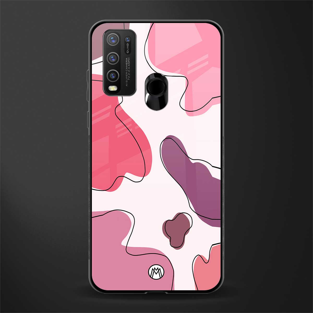cotton candy taffy edition glass case for vivo y50 image