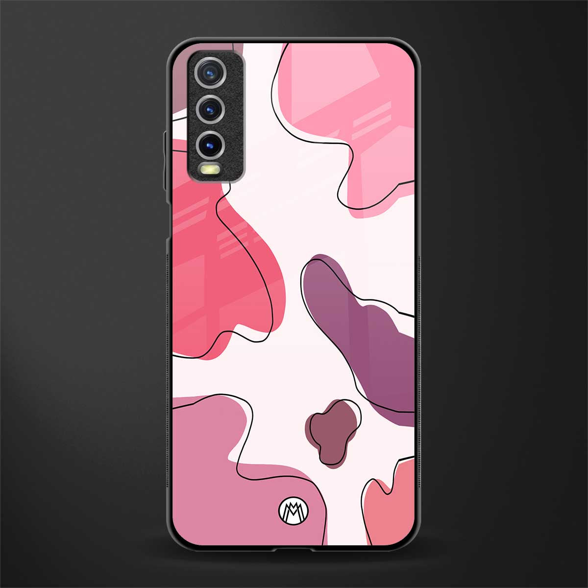cotton candy taffy edition glass case for vivo y12s image