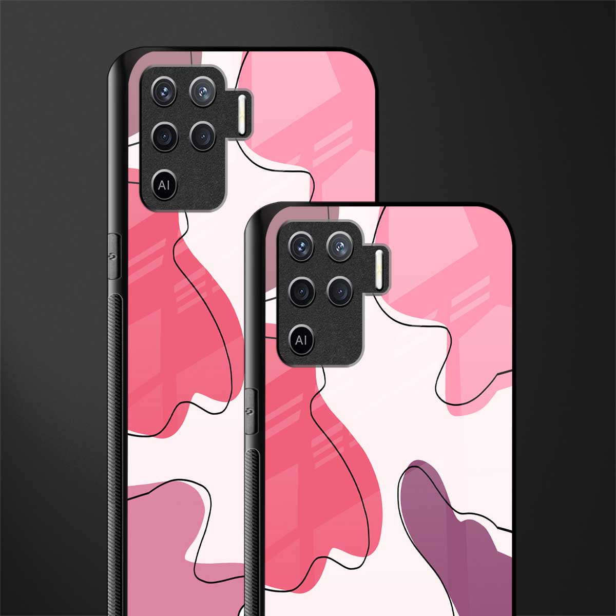 cotton candy taffy edition glass case for oppo f19 pro image-2