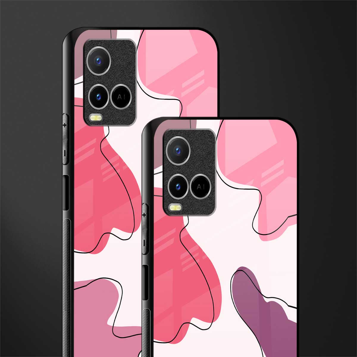 cotton candy taffy edition glass case for vivo y21s image-2