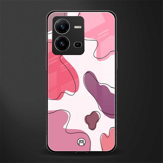 cotton candy taffy edition back phone cover | glass case for vivo v25-5g