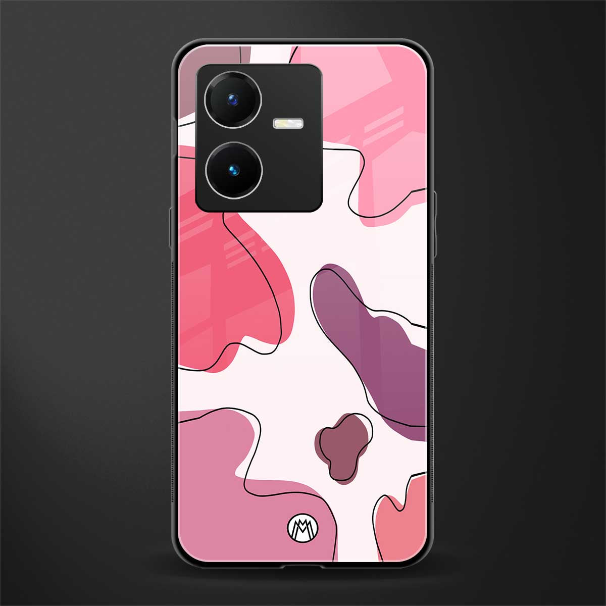 cotton candy taffy edition back phone cover | glass case for vivo y22
