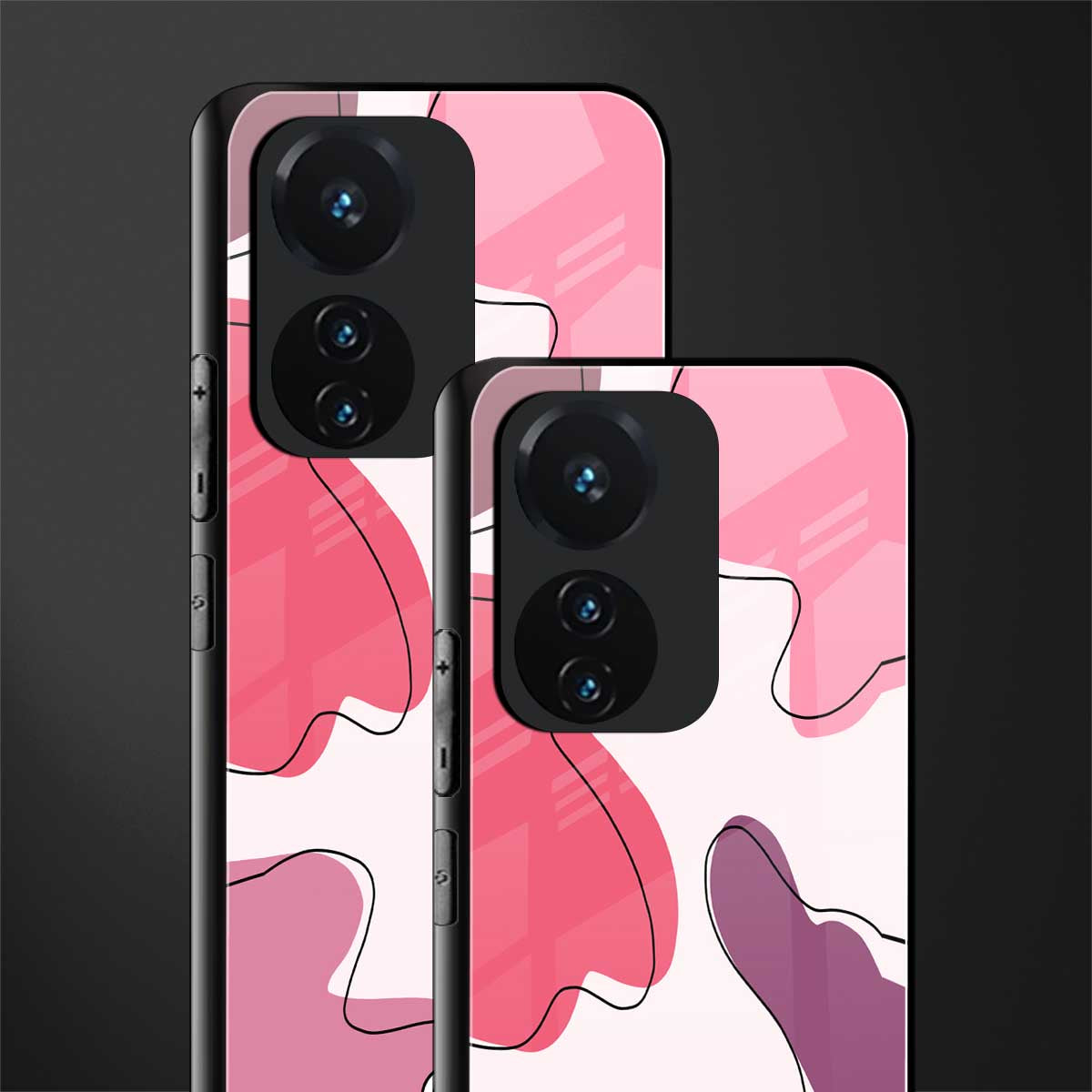 cotton candy taffy edition back phone cover | glass case for vivo t1 44w 4g