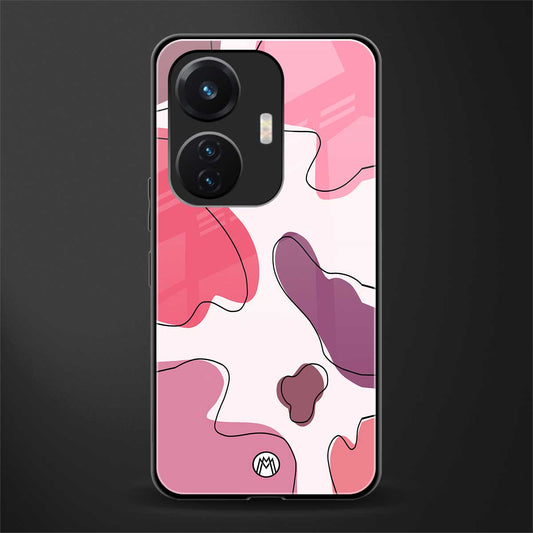 cotton candy taffy edition back phone cover | glass case for vivo t1 44w 4g