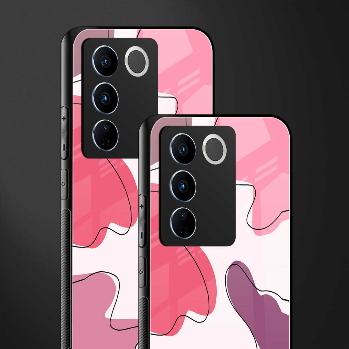 cotton candy taffy edition back phone cover | glass case for vivo v27 pro 5g
