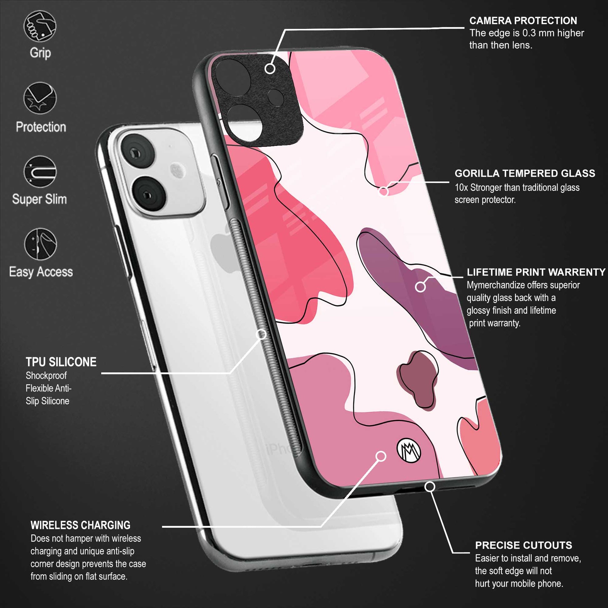 cotton candy taffy edition glass case for redmi 6 pro image-4