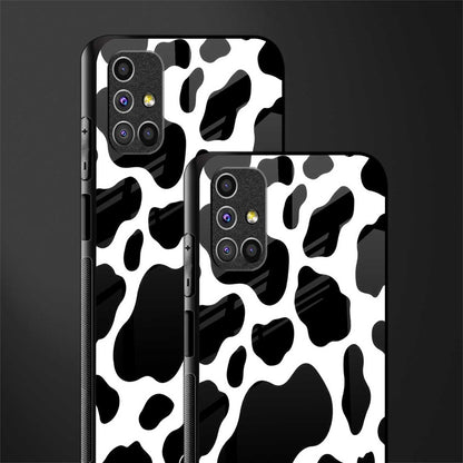 cow fur glass case for samsung galaxy m51 image-2