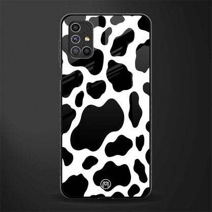 cow fur glass case for samsung galaxy m31s image