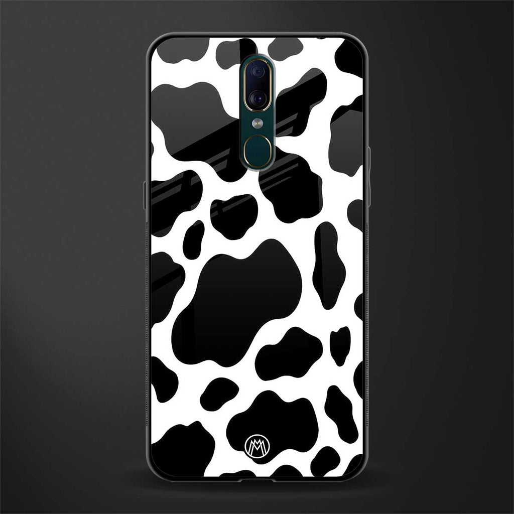 cow fur glass case for oppo a9 image