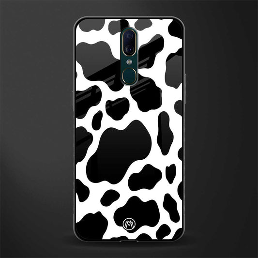 cow fur glass case for oppo a9 image