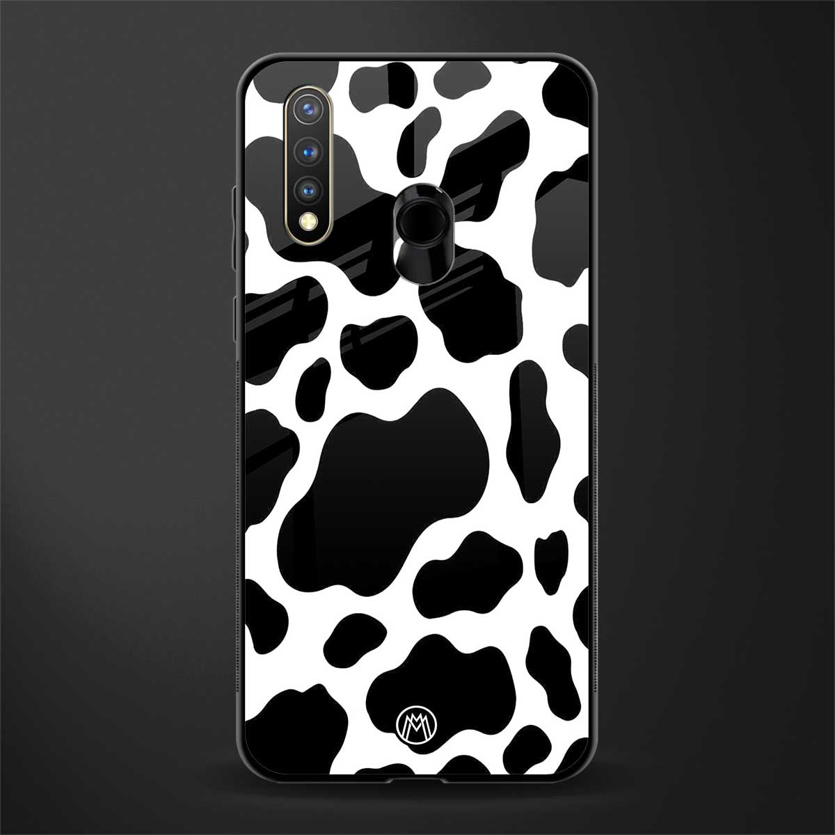 cow fur glass case for vivo u20 image