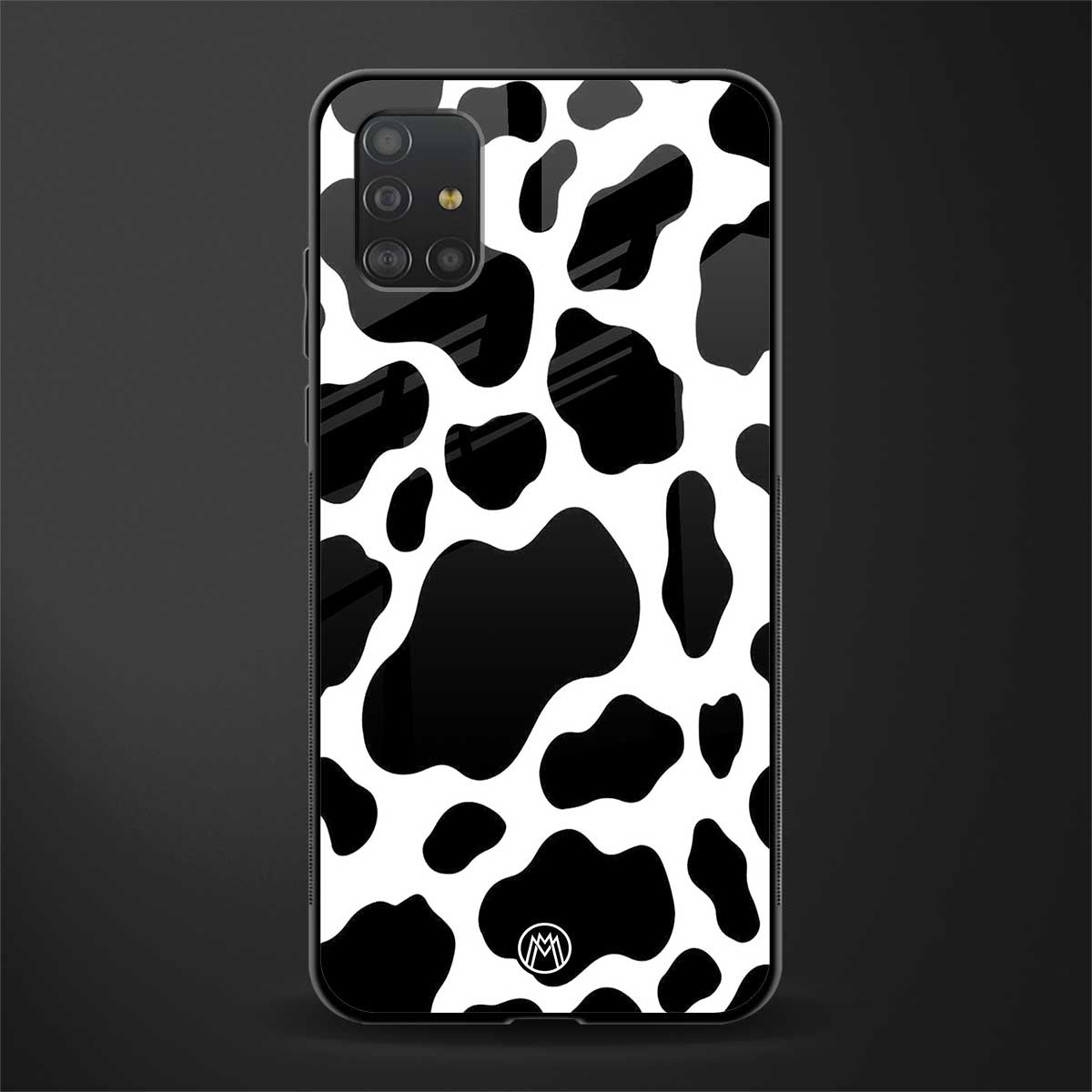 cow fur glass case for samsung galaxy a51 image