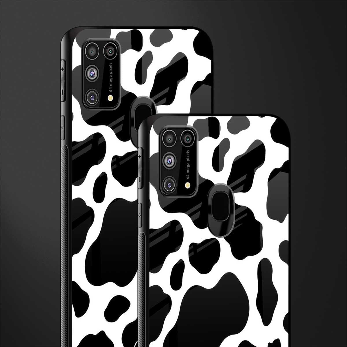 cow fur glass case for samsung galaxy m31 image-2