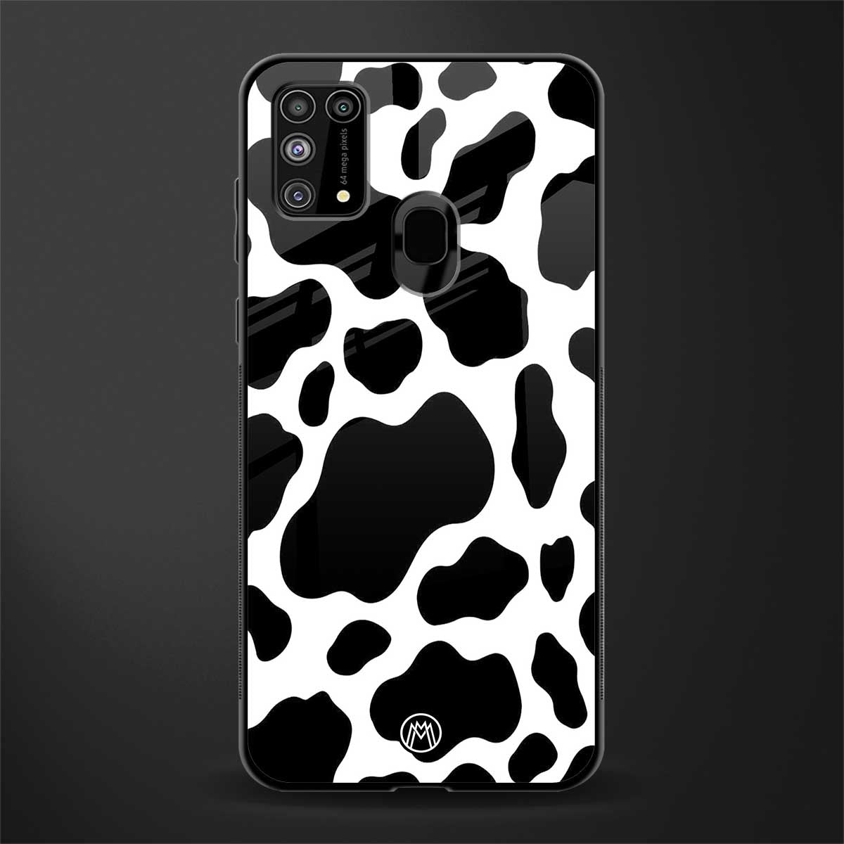 cow fur glass case for samsung galaxy m31 image