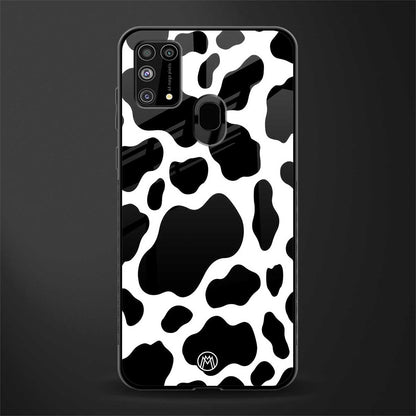 cow fur glass case for samsung galaxy m31 image