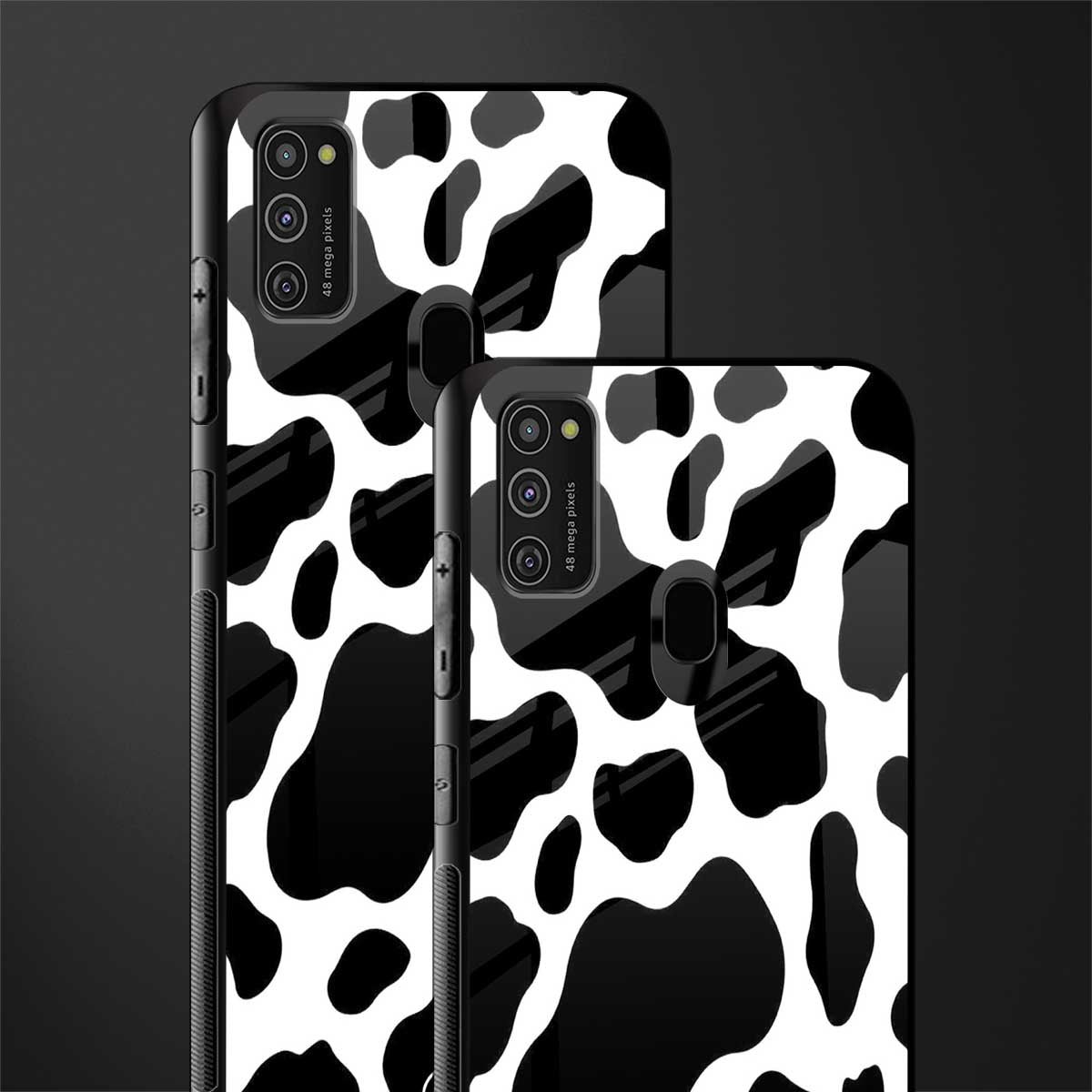 cow fur glass case for samsung galaxy m30s image-2