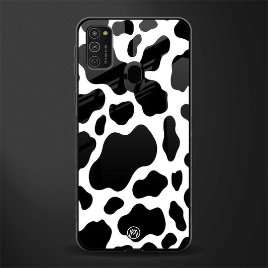 cow fur glass case for samsung galaxy m21 image